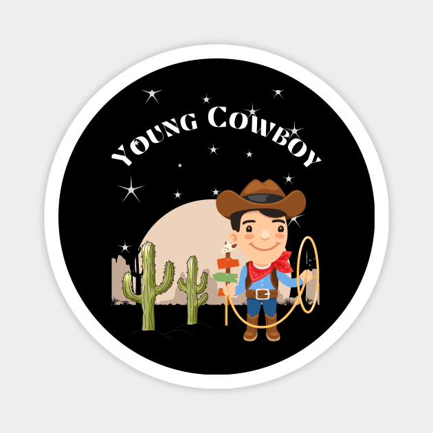 Young cowboy Magnet by BrookProject